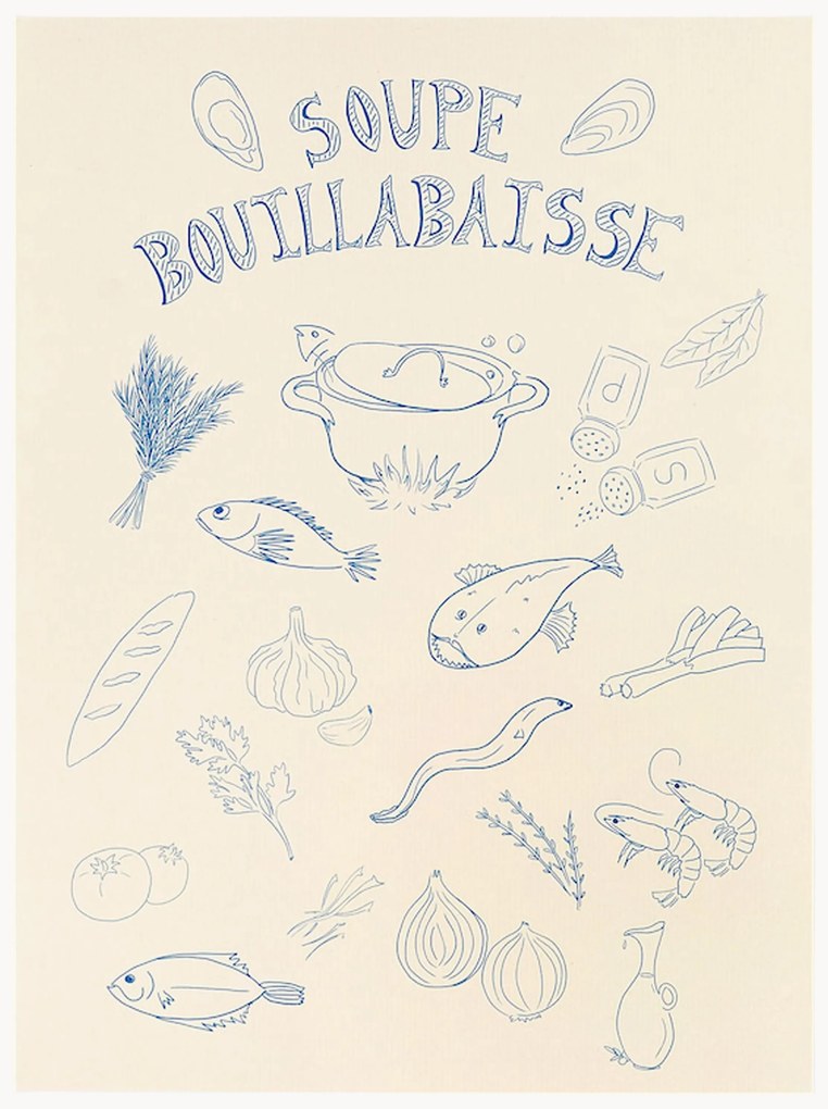 Poster Soupe Bouillabaisse
