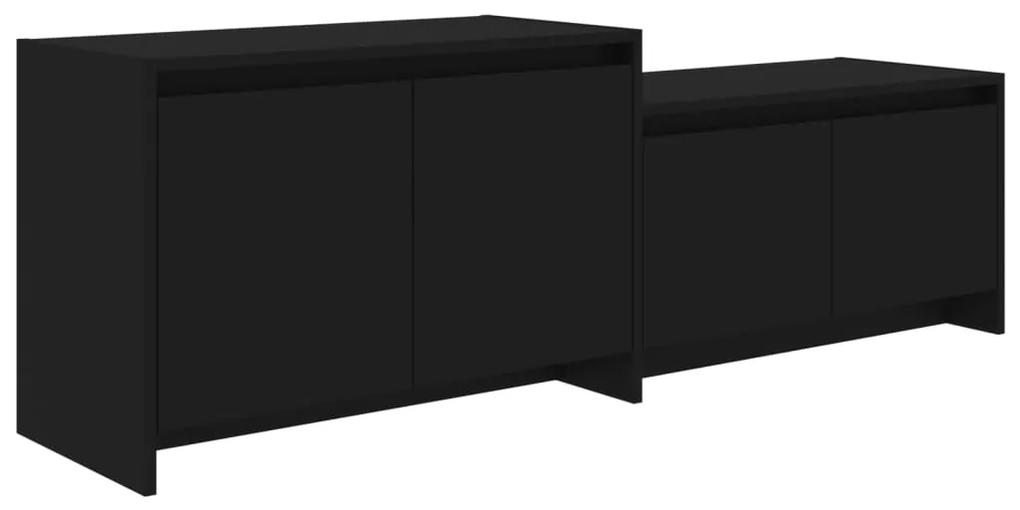 vidaXL Tv-meubel 146,5x35x50 cm spaanplaat zwart