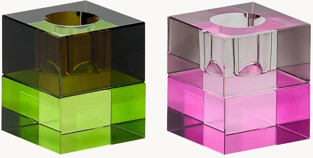 Kristallen kaarshouders Block, 2-delig