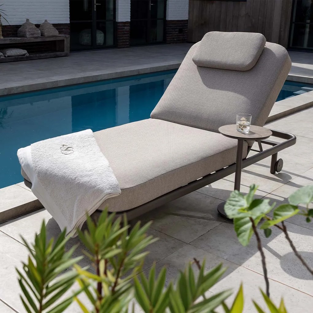 4 Seasons Milano sunbed terre with cushion and headrest
