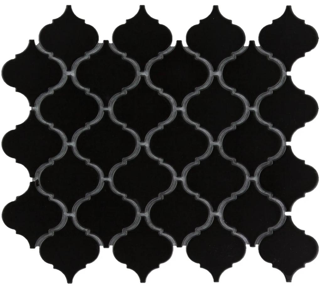 The Mosaic Factory Paris lantaarn mozaïek tegels 25x30 zwart