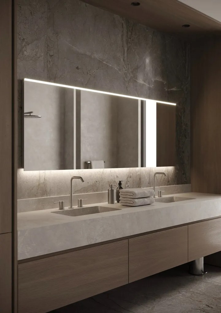 Martens Design Praag spiegel met LED verlichting, spiegelverwarming en sensor 180x70cm
