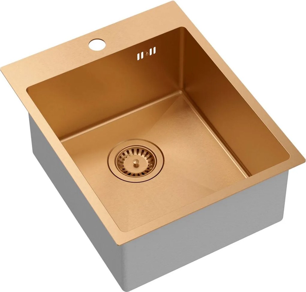 Stalen spoelbak RUSSEL 90 COPPER