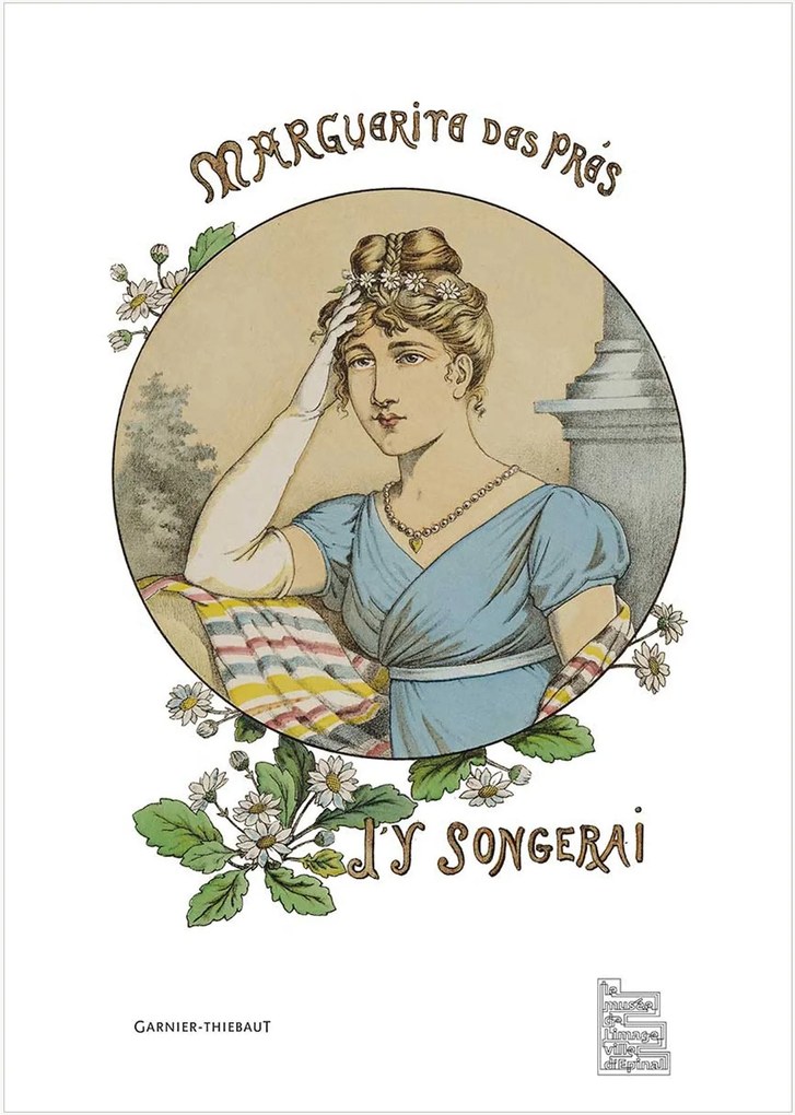Katoenen theedoeken Marguerite Des Pres Vintage, 4-delig