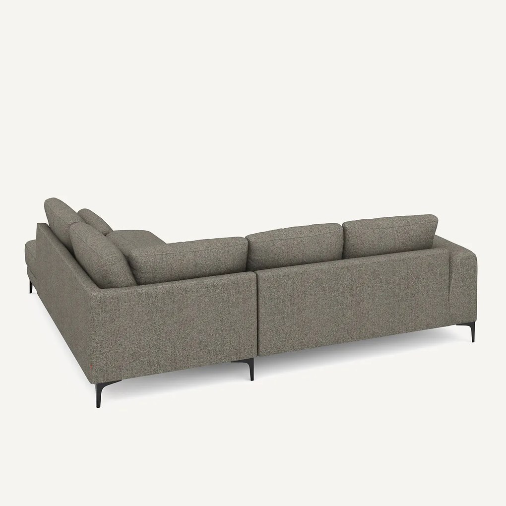 Rechtse hoekbank met leuning in tweed, Marsile