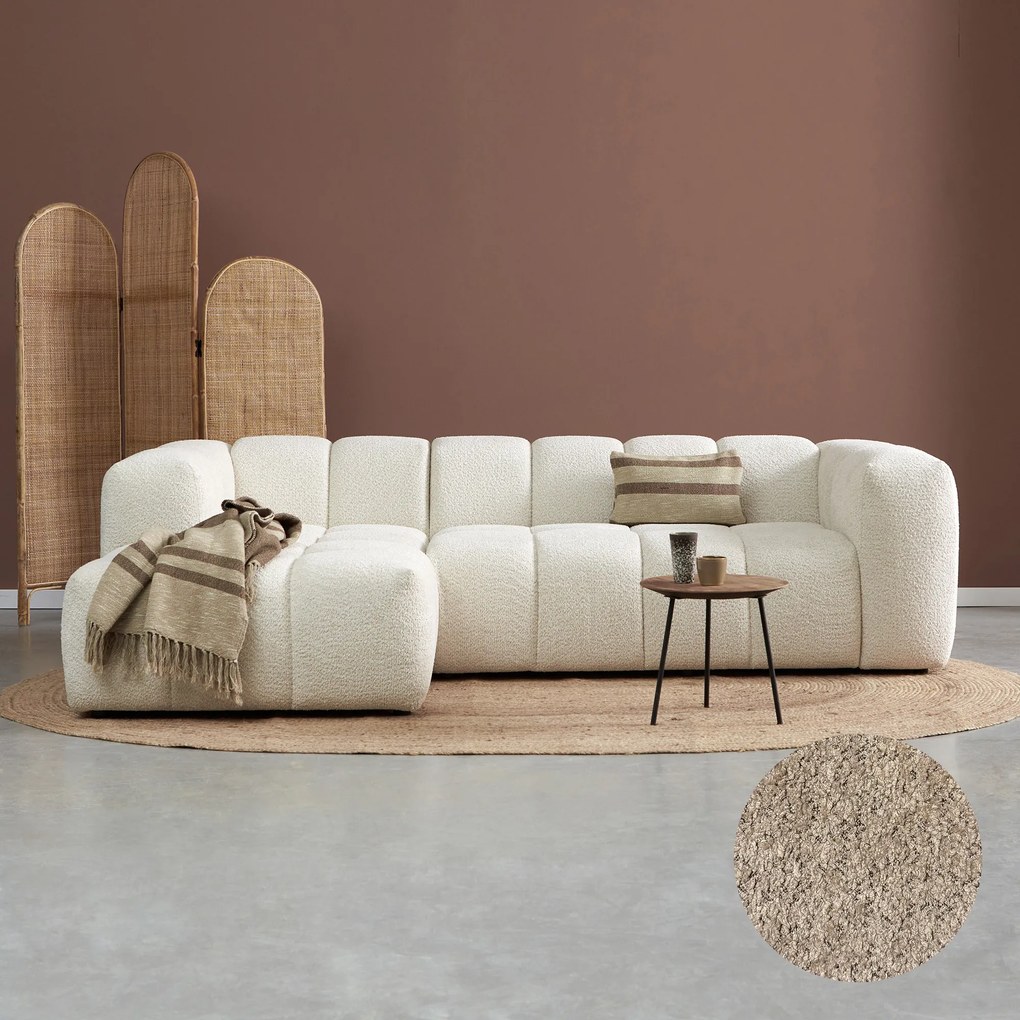 Design Bank Beige Hoek Links