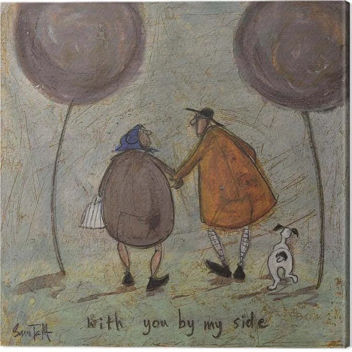 Print op canvas Sam Toft - With You By My Side, (40 x 40 cm)