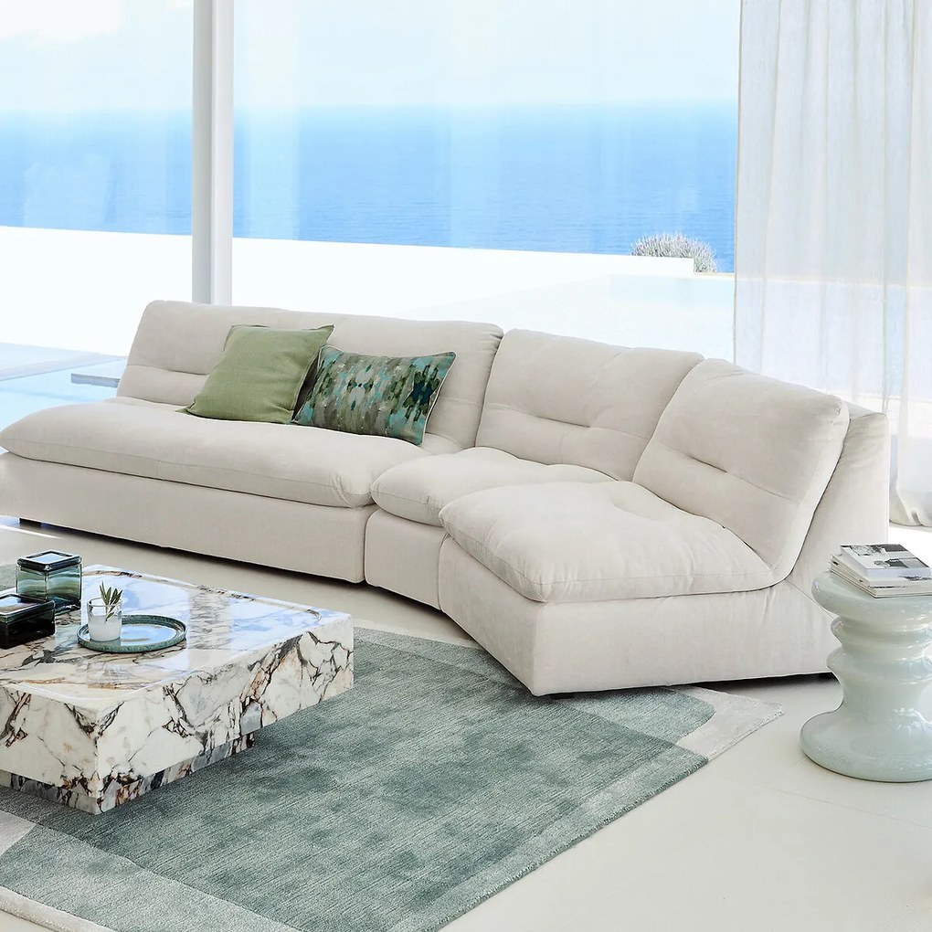 Hoekmodule, in gemêleerde stof, GIULIANO