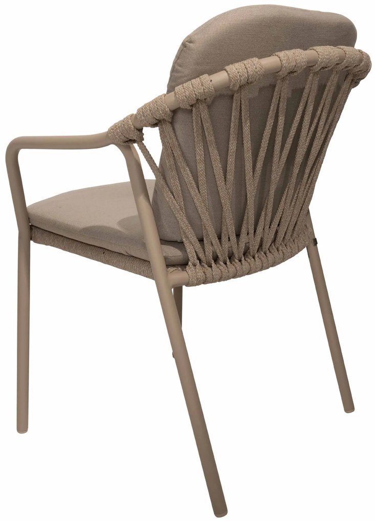 Taste by 4 Seasons Manitoba stapelbare dining chair latte  Tuinstoel    taupe weerbestendig