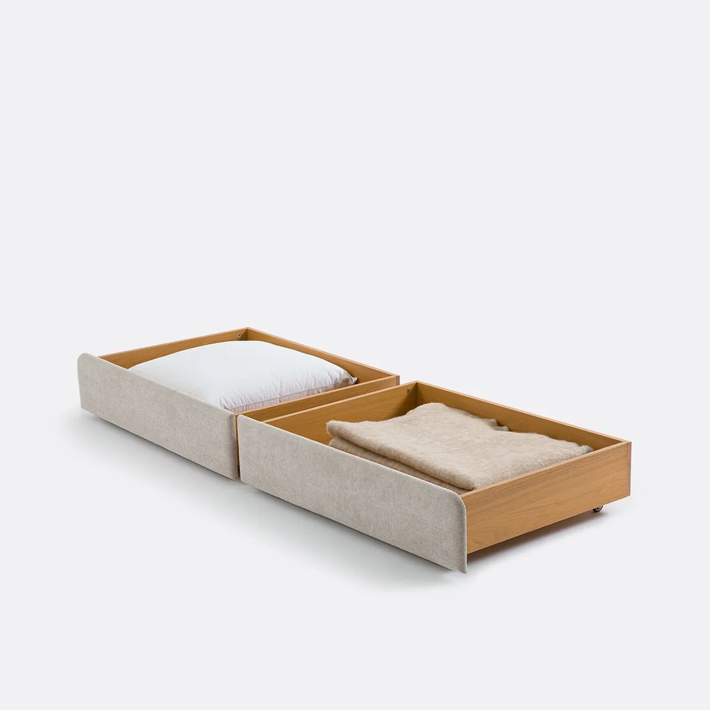 Set van 2 opberglades voor bed Elori