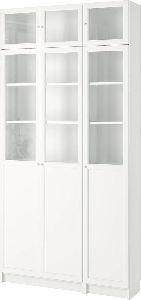 IKEA BILLY / OXBERG Boekenkast 120x30x237 cm Wit/glas Wit/glas - lKEA