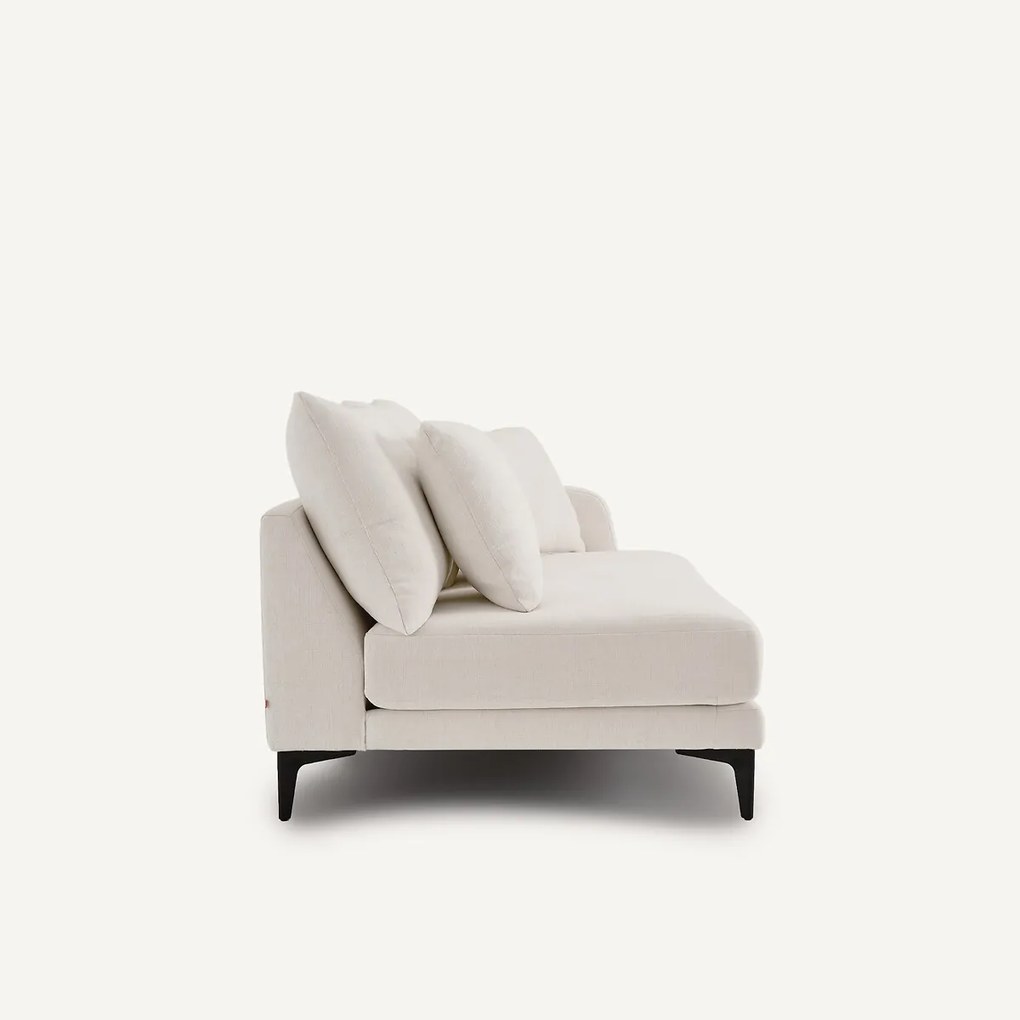 Halve bank, 2-zit van polyesterdoek, MODERNISTE