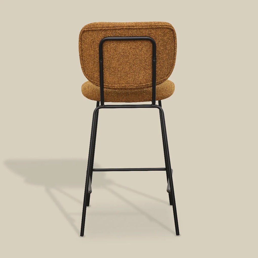 Moderne Barkruk Okergeel Boucle