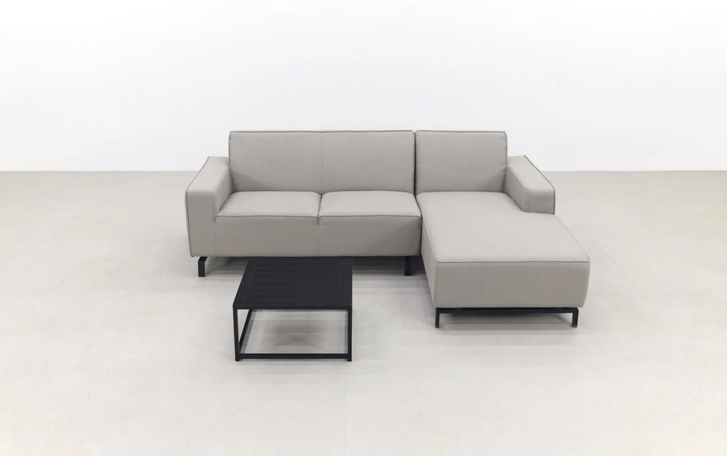 Boavista/Toronto loungebank chaise longue - Nature Grey - 3-delig - links