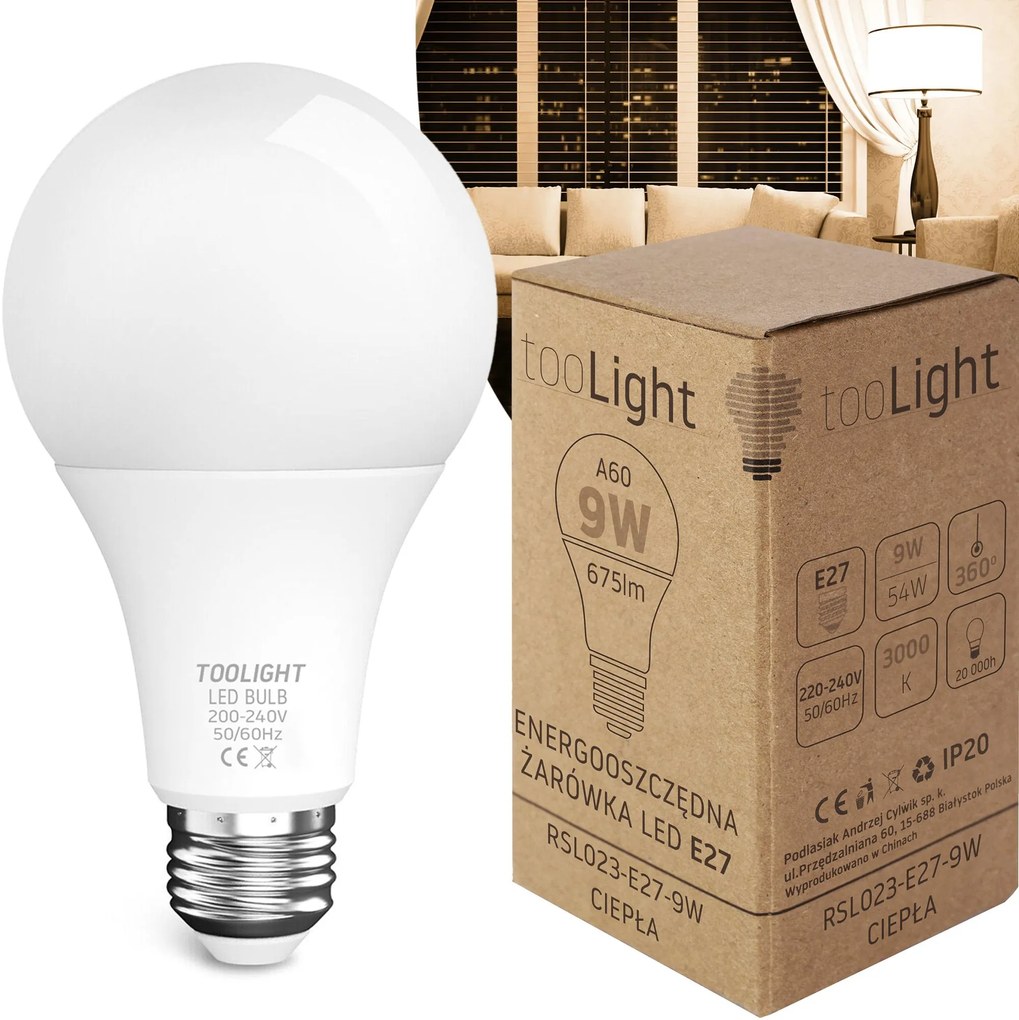 LED lamp RSL023 E27 9W Warm