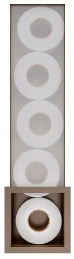 Hotbath &MORE Inbouw Reserverol Houder - 16x60x14cm - voor 6 rollen - Tuscan bronze ST016TB