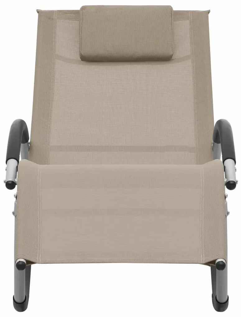 vidaXL Ligbed met kussen textileen taupe