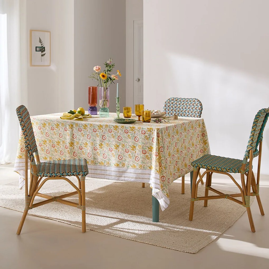 Bedrukt tafelkleed in gewassen katoen, Cyrille