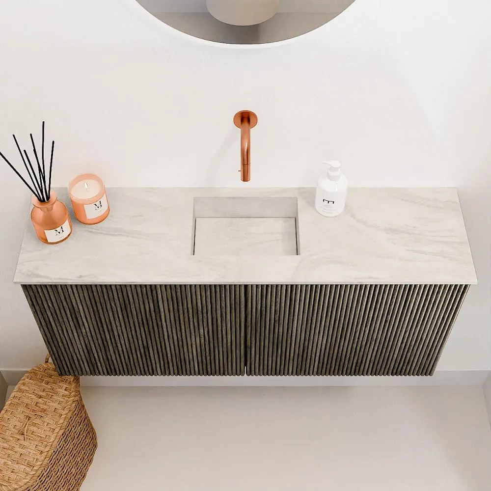 Mondiaz Joya DLux 90cm toiletmeubel shadow met wastafel faye midden zonder kraangat ostra