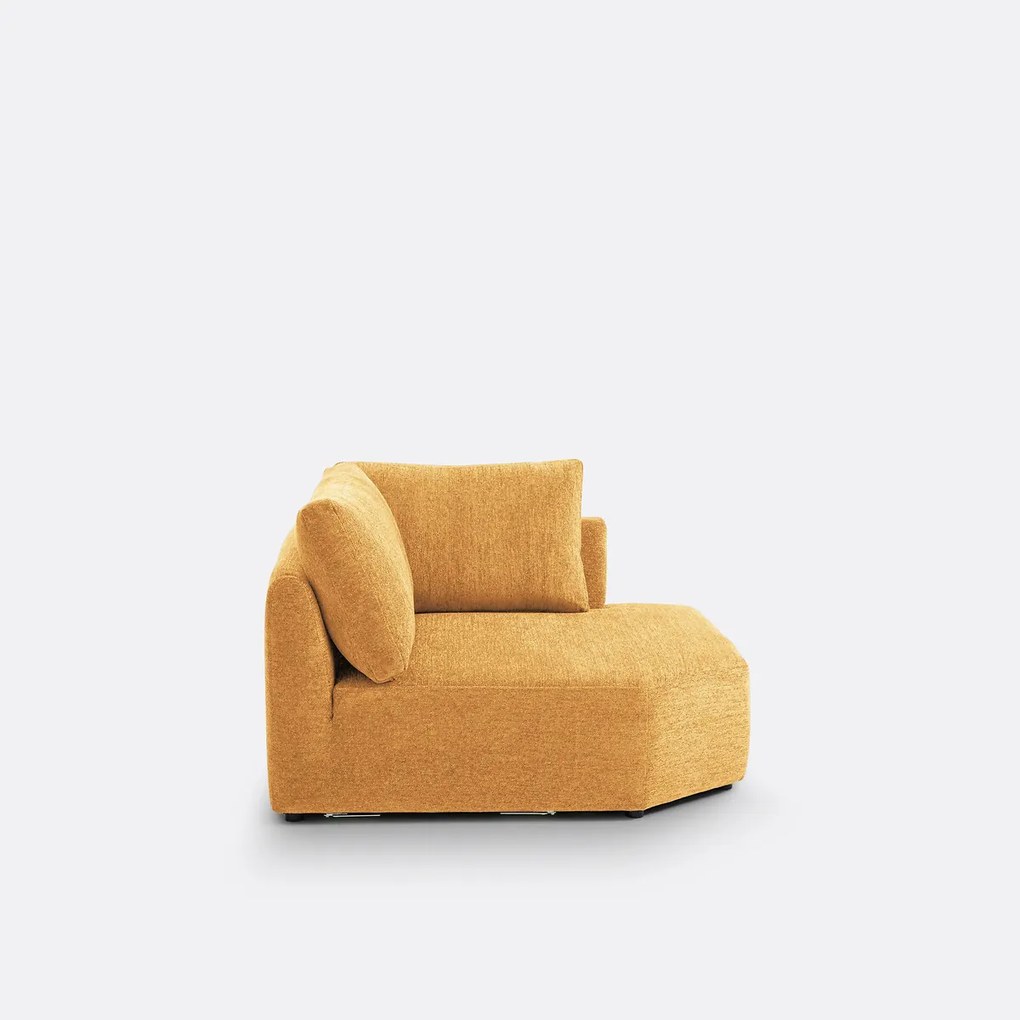 Hoekmodule rechts/links van gemêleerde chenille Monica