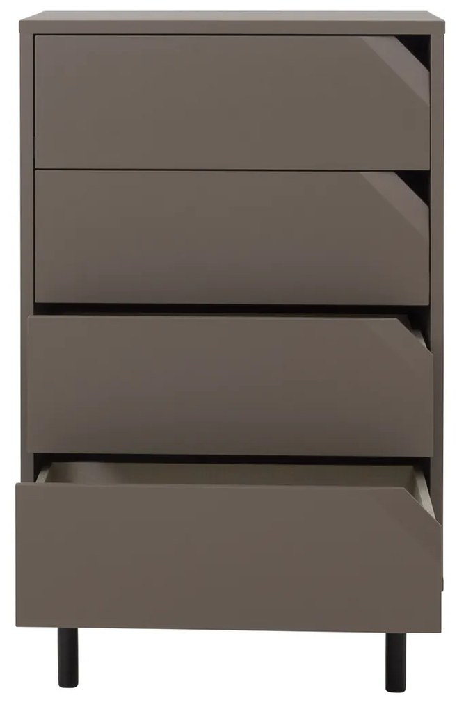 Tenzo Corner Smalle Wandkast Taupe - 60x43x96cm.