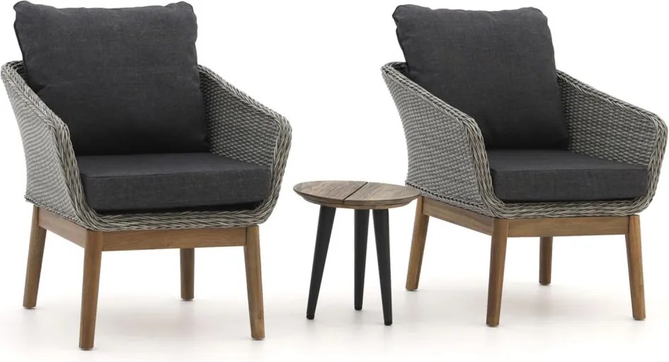 Bistro- en balkonset Intenso  | 2 personen | Tuinset teakhout | 3-delig | 40cm | Kees Smit Tuinmeubelen