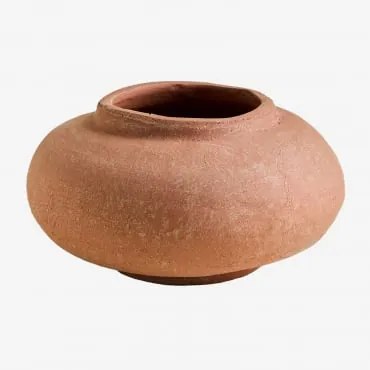 Decoratieve Vaas Van Terracotta Agnon Rood Sienna - Sklum