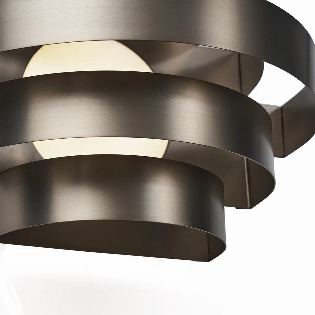 Moderne wandlamp gunmetal incl. LED 3-staps dimbaar - Lines Modern Binnenverlichting Lamp