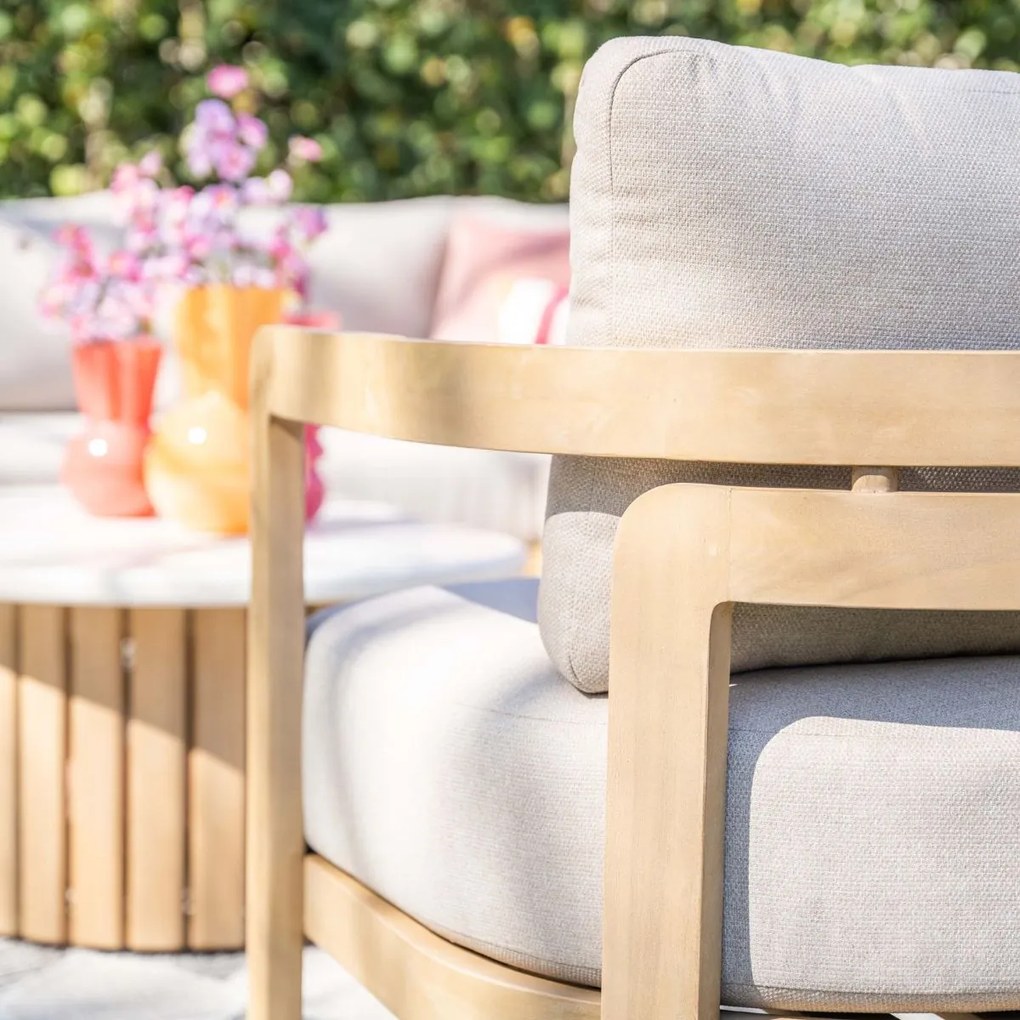 Garden Impressions Sirocco loungeset 3-delig rechts - acacia - grey sand