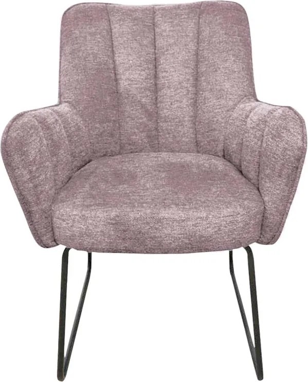 Eetkamerstoel - Kevin - stof Bjorn grof geweven lavendel