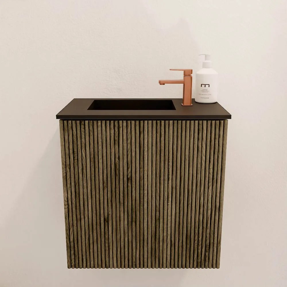 Mondiaz Joya 40cm toiletmeubel dusk met wastafel faye links 1 kraangat urban