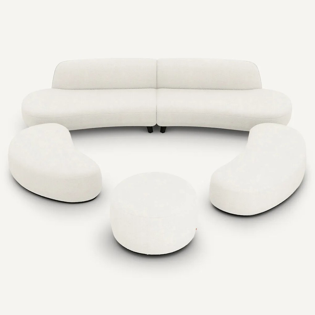 Poef polyester bouclette, Rosebury