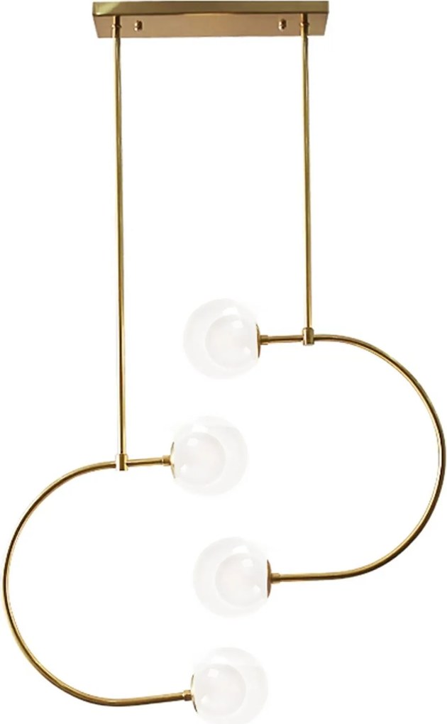 Hanglamp Goud Glazen Bollen APP639-4CP