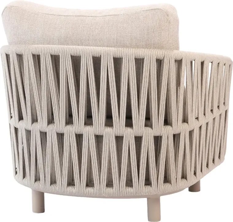 Taste by 4 Seasons Santino loungestoel Latte Loungestoel beige weerbestendig