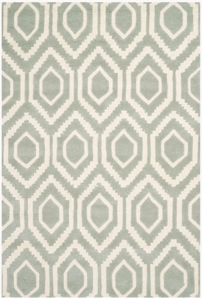 Handgetuft laagpolig wollen vloerkleed Essex