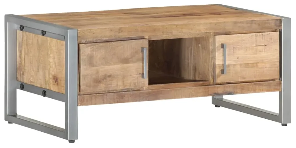 vidaXL Salontafel 95x50x40 cm ruw mangohout