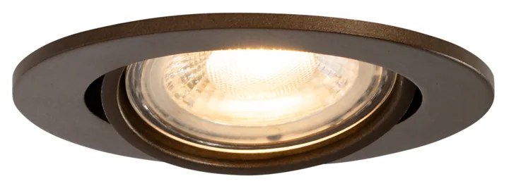 Set van 6 moderne inbouwspots donker brons kantelbaar - Cisco