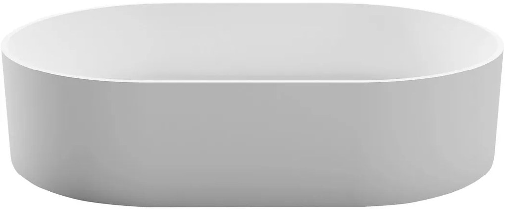 Sapho Thin ovale waskom solid surface 55x35cm wit mat