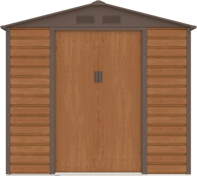 Lahti metalen gereedschapshuis 2,1 x 1,3 m Winkel Boss houtachtig