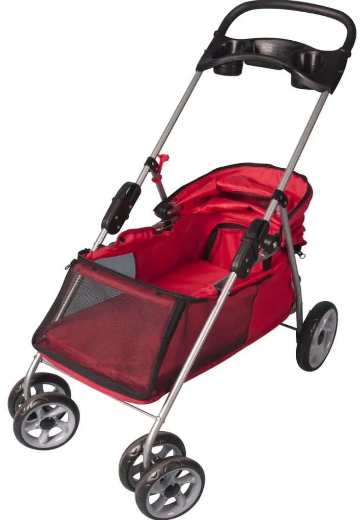 FLAMINGO Hondenbuggy 89x37x87 cm rood