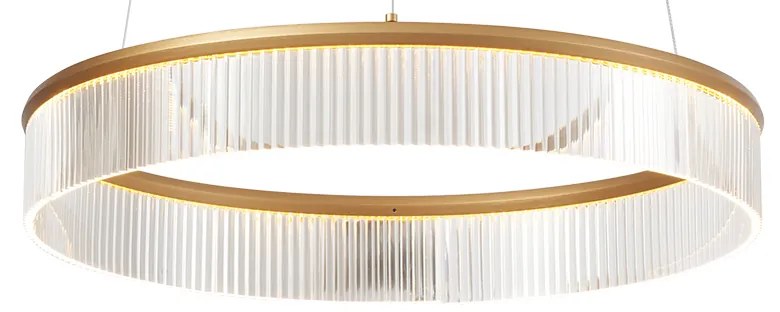 Moderne hanglamp messing 59cm incl. LED 3-staps dimbaar - Anello Chandelier
