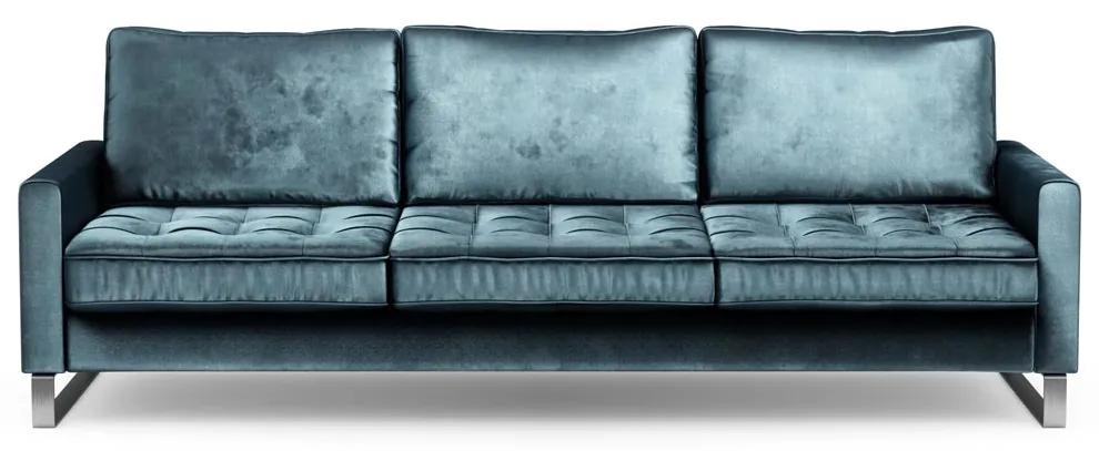 Rivièra Maison - West Houston Sofa 3,5 Seater, velvet, petrol - Kleur: bruin