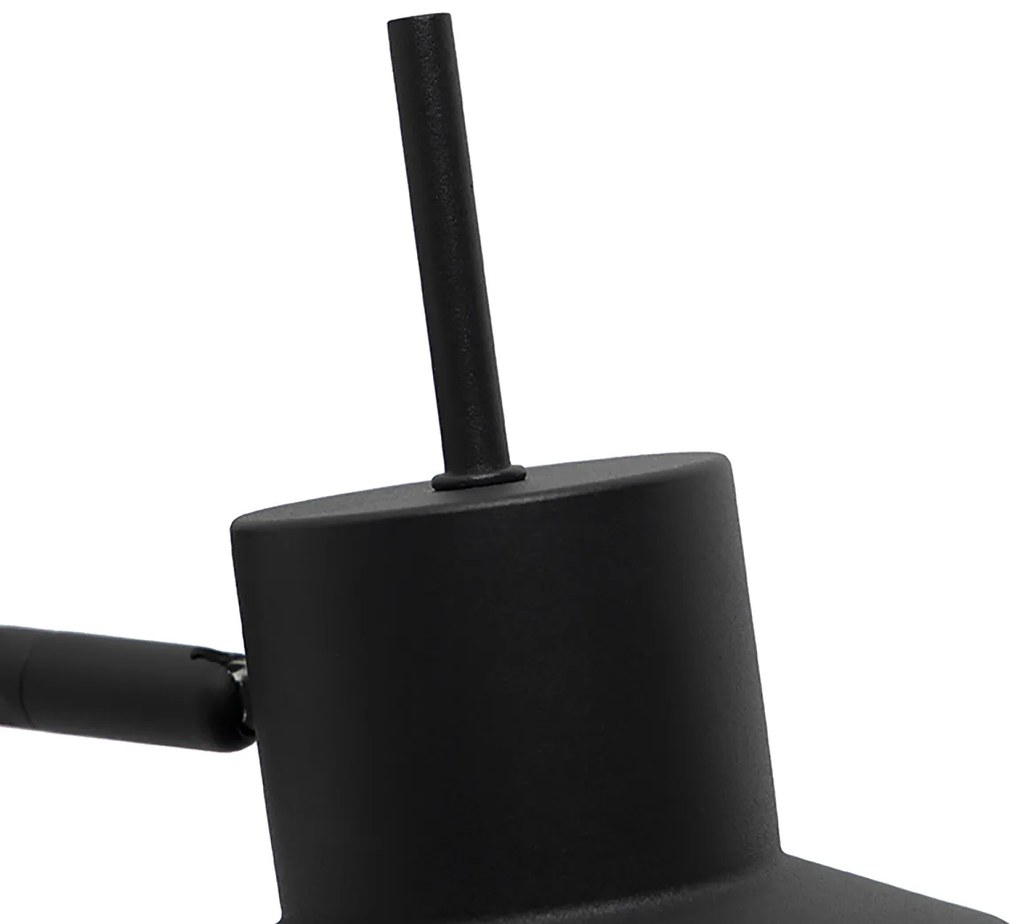 Smart wandlamp met dimmer zwart incl. Wifi A60 - Chappie Retro E27 rond Binnenverlichting Lamp