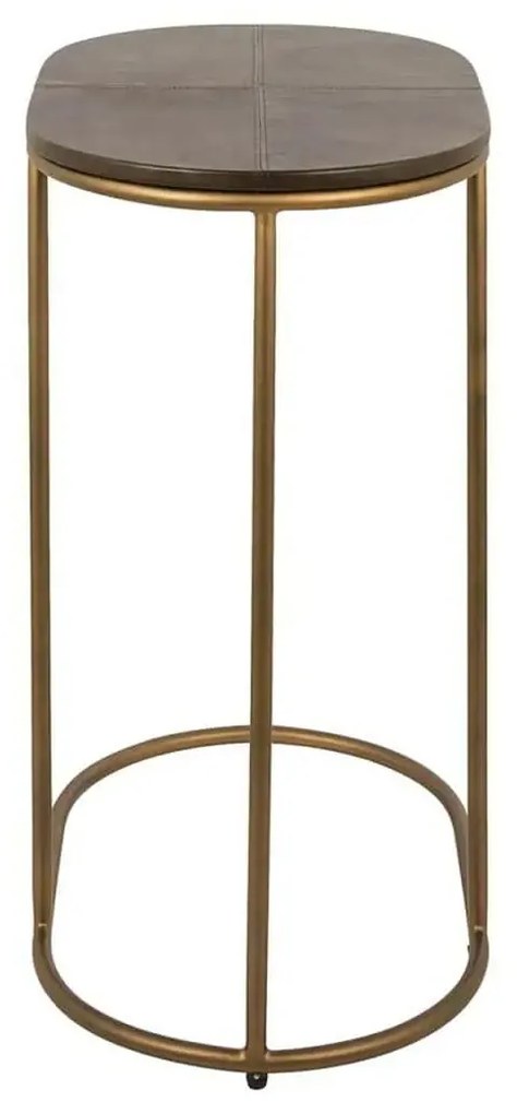 Richmond Interiors Zillon Laptoptafel Bruin Leder - 55 X 35cm.