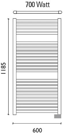 Calor Elara elektrische sierradiator wit 118.5x60cm 700W