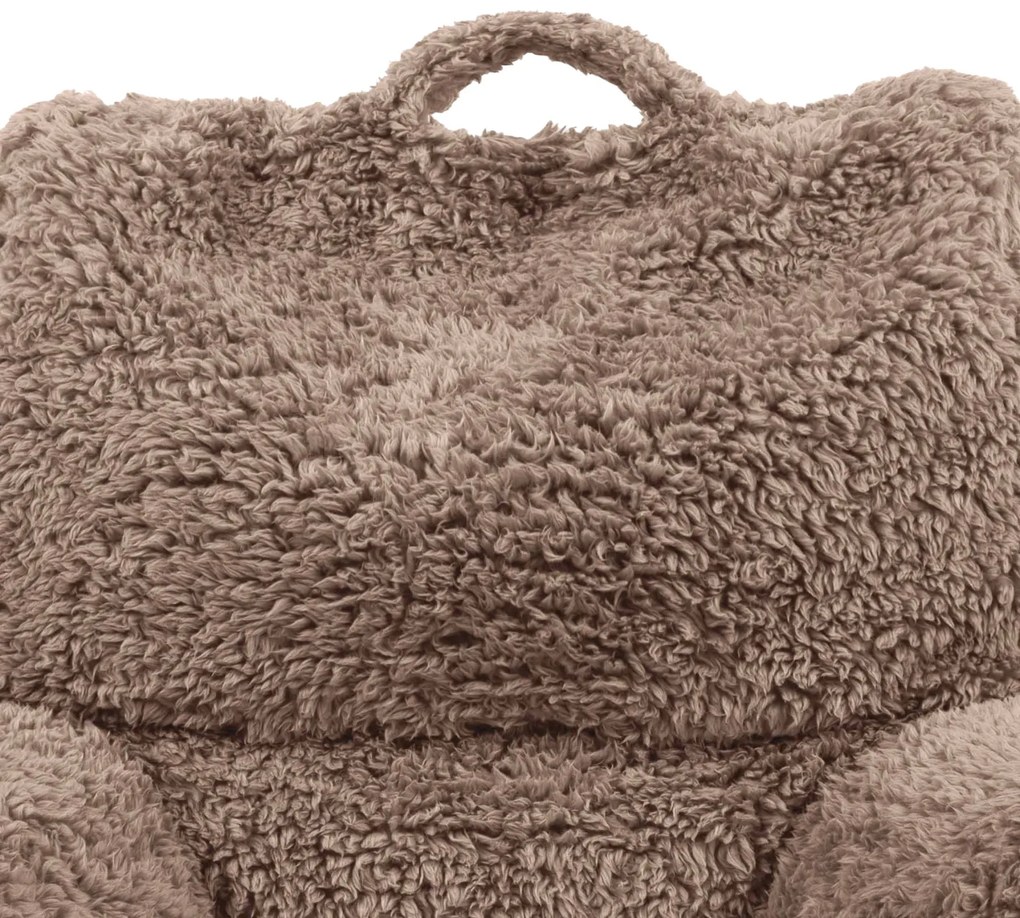 Teddy Fleece Chill Kussen - Mocha