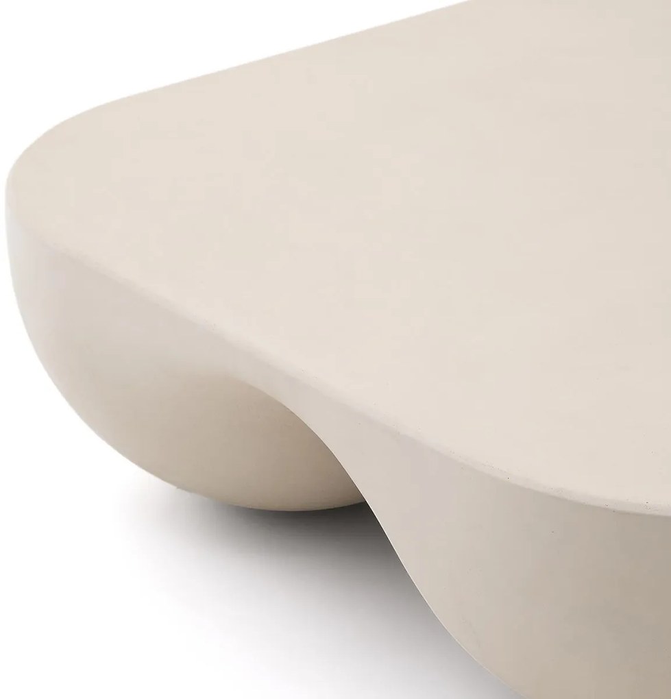 Kave Home Colba Japandi Salontafel Polystone Cement - 100 X 100cm.