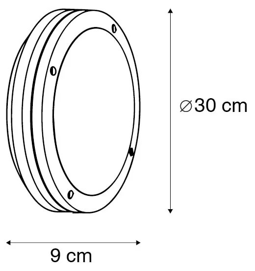 Buitenwandlamp antraciet met huisnummer IP54 - Glow