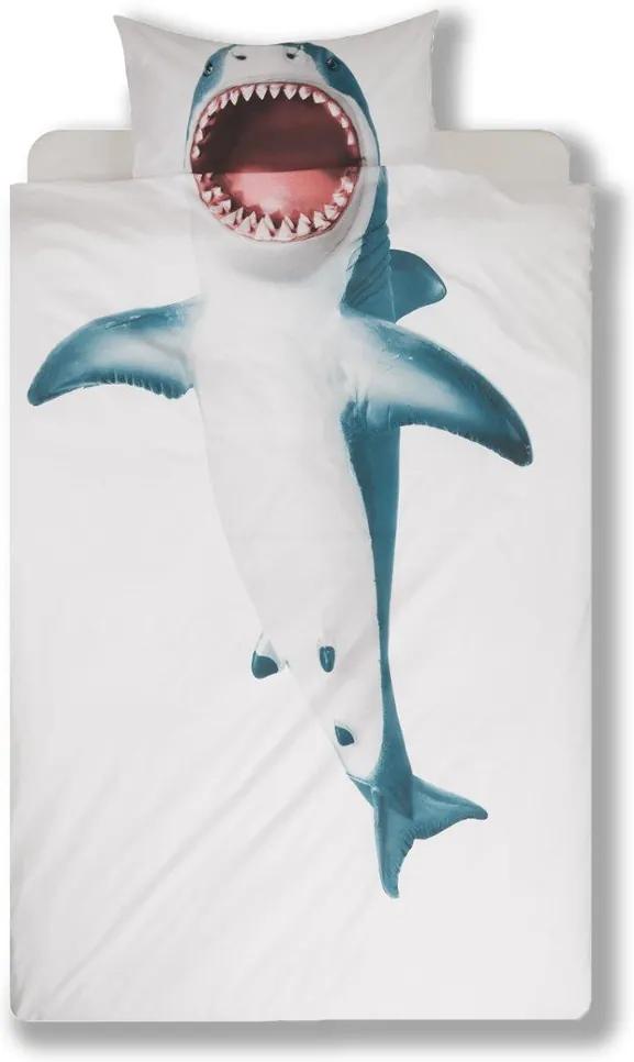 Snurk Shark katoenen dekbedovertrekset 160TC - inclusief kussenslopen