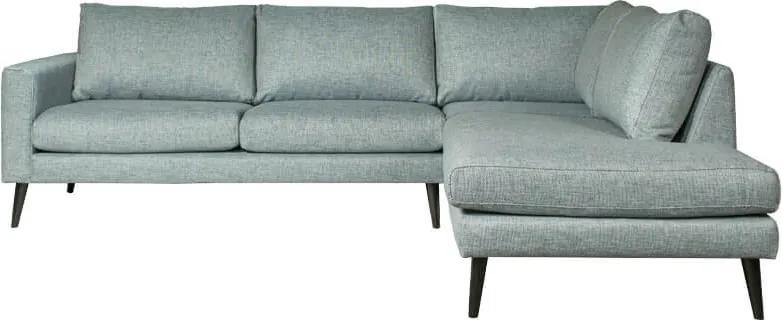Hoekbank Aster chaise longue rechts | stof Side blauwgrijs 142 | 2,62 x 2,22 mtr breed
